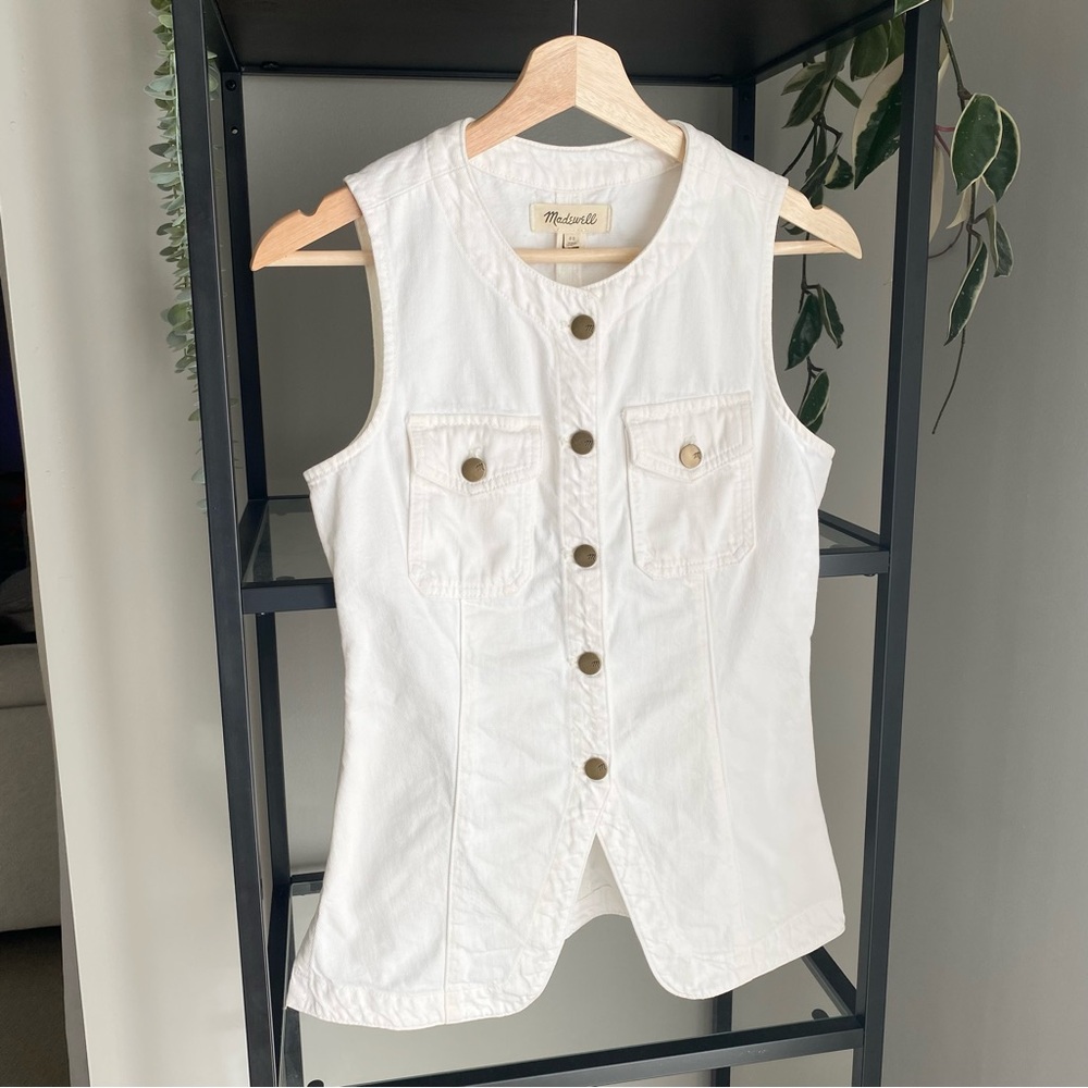 Madewell Denim Crewneck Vest